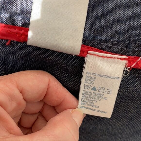 Vintage Tommy Hilfiger Military Inspired Dark Denim Utility Jacket Blue Medium - Picture 13 of 15